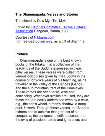 The Dhammapada: Verses And Stories