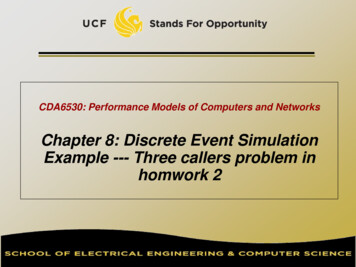 Chapter 8: Discrete Event Simulation Example --- Three Callers Problem .