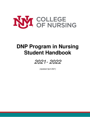 DNP Program In Nursing Student Handbook - Hsc.unm.edu