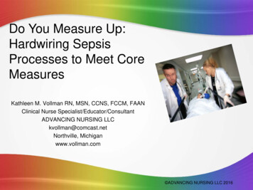 Do You Measure Up: Hardwiring Sepsis Processes To Meet Core . - Texas