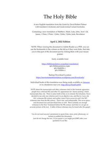 The Holy Bible - Bible Translation