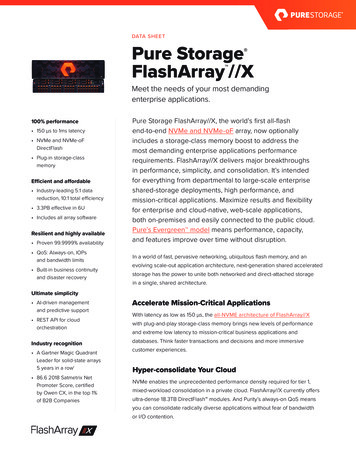 Pure Storage FlashArray //X Data Sheet Pure Storage