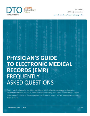 Physician'S Guide To Electronic Medical Records (Emr) Frequently Asked .