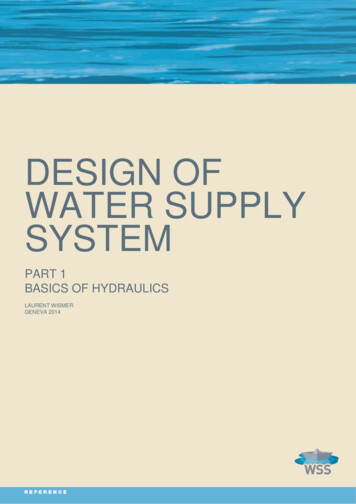 DESIGN OF WATER SUPPLY SYSTEM