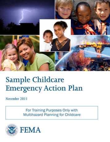 Sample Childcare Emergency Action Plan - FEMA