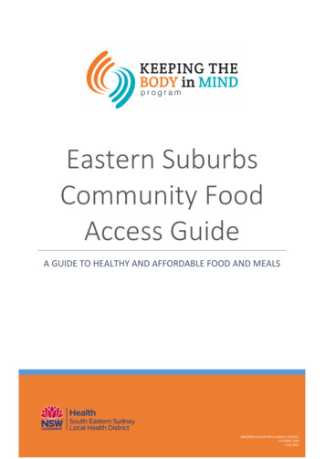 Eastern Suburbs Community Food Access Guide - Ministry Of Health