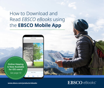 How To And Read EBSCO EBooks Using The 