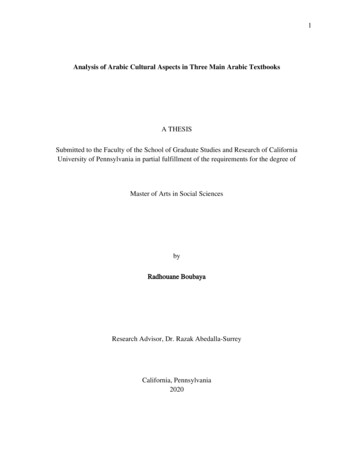 A THESIS Submitted To The Faculty Of The School Of .