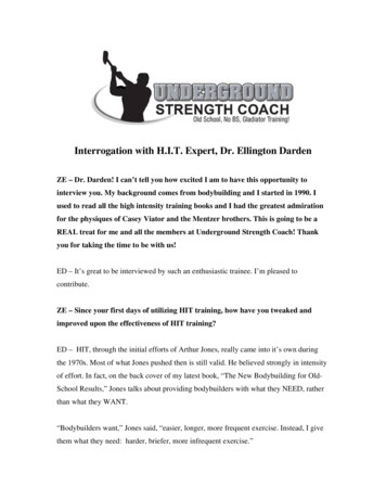 Interrogation With H.I.T. Expert, Dr. Ellington Darden