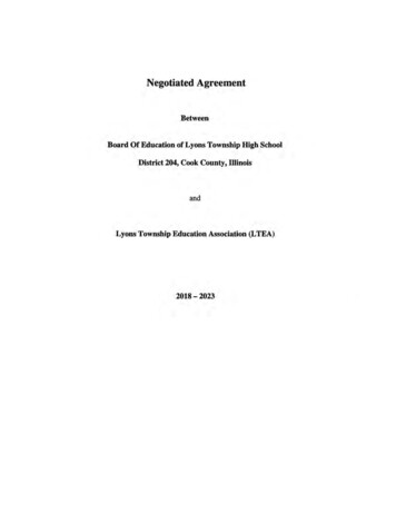 Education Association Negotiated Agreement 2018-2023