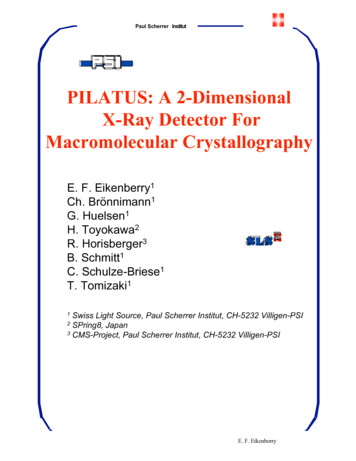 PILATUS: A 2-Dimensional X-Ray Detector For 