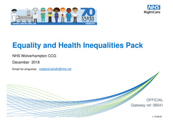 Equality And Health Inequalities Pack - NHS England