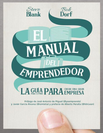 El Manual Del Emprendedor: La Guía Paso A Paso Para Crear .