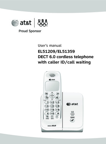 User's Manual EL51209/EL51359 DECT 6.0 Cordless Telephone With Caller .