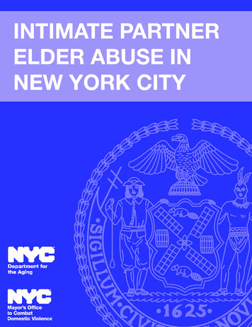 Intimate Partner Elder Abuse In New York City