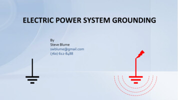 ELECTRIC POWER SYSTEM GROUNDING