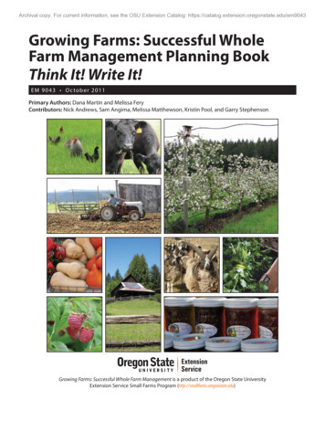 Growing Farms: Successful Whole Farm Management 