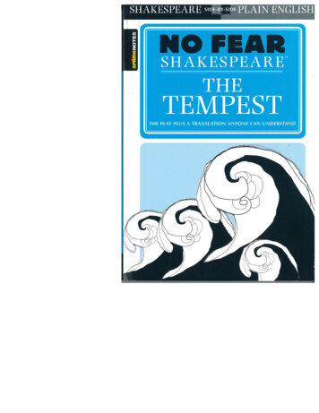 English 123 No Fear Shakespeare The Tempest
