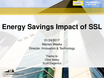 Energy Savings Impact Of SSL - University Of North .