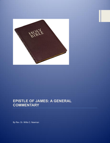 EPISTLE OF JAMES: A GENERAL COMMENTARY