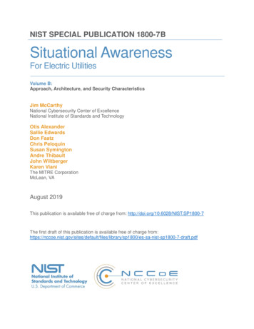 NIST SPECIAL PUBLICATION 1800-7B Situational Awareness