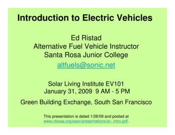 Introduction To Electric Vehicles - Nbeaa 