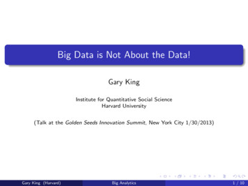 Big Data Is Not About The Data!