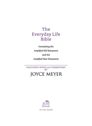 FEATURING NOTES COMMENTARY Joyce Meyer