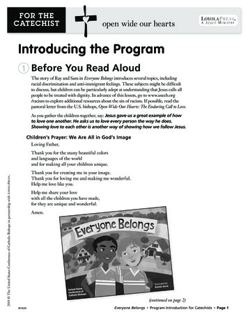 Introducing The Program - Loyola Press
