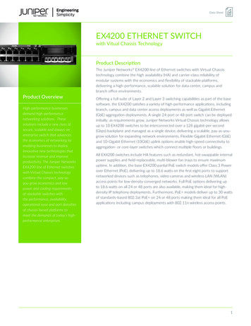 With Vitual Chassis Technology - Juniper Networks