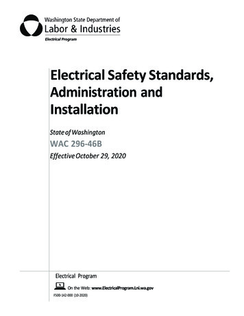 Electrical Safety Standards, Administration And Installation