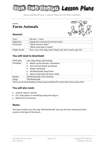 Lesson: Farm Animals - ESL KidStuff