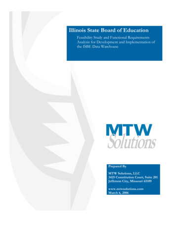 Feasibility Study - Illinois State Board Of Education