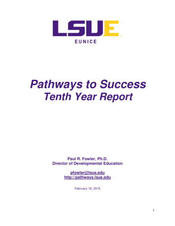 Pathways To Success - Louisiana State University At Eunice