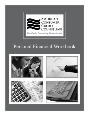 Personal Financial Workbook - Consumer Credit