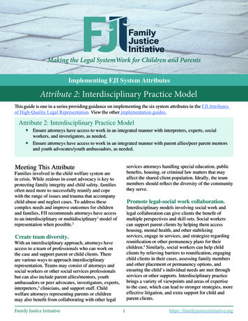 Attribute 2: Interdisciplinary Practice Model