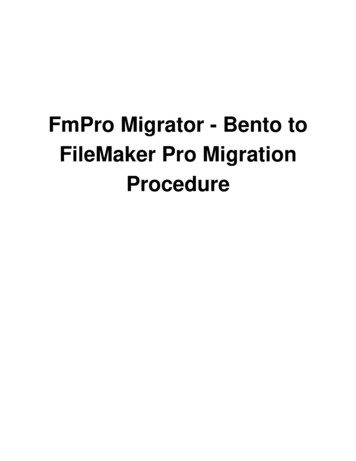 FmPro Migrator - Bento To FileMaker Pro Migration Procedure