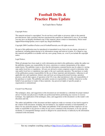 Football Drills & Practice Plans Update