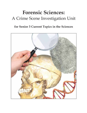 Forensic Sciences - Manitoba Education