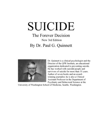 The Forever Decision By Dr. Paul G. Quinnett