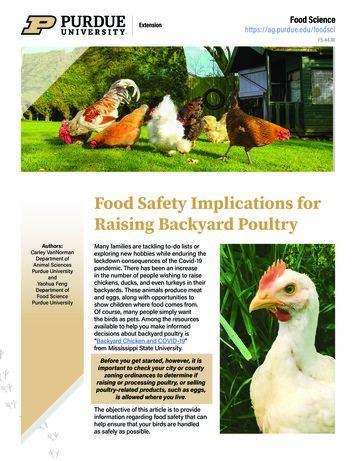 Food Safety Implications For Raising Backyard Poultry