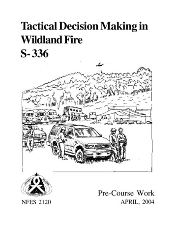 Tactical Decision Making In Wildland Fire S-336
