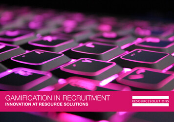 GAMIFICATION IN RECRUITMENT - Robert Walters Group