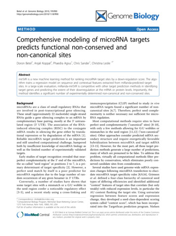 METHOD Open Access Comprehensive Modeling Of 
