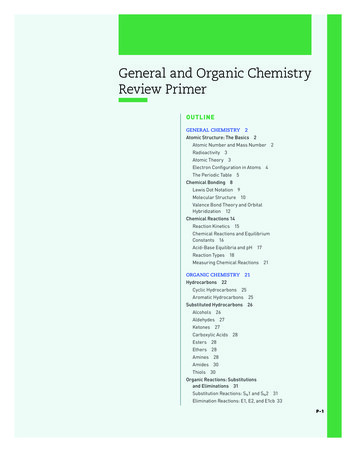 General And Organic Chemistry Review Primer