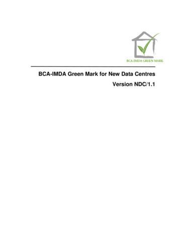 BCA -IMDA Green Mark For New Data Centres Version NDC/1