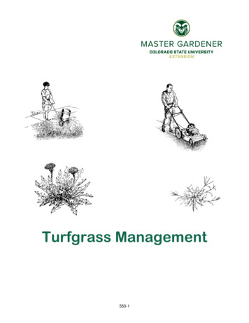 Turfgrass Management - Colorado Master Gardener