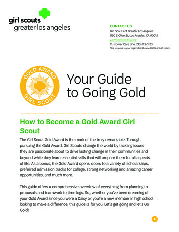 Your Guide To Going Gold - Girl Scouts Of Greater Los Angeles