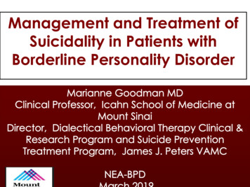 Management And Treatment Of Suicidality In Patients With .