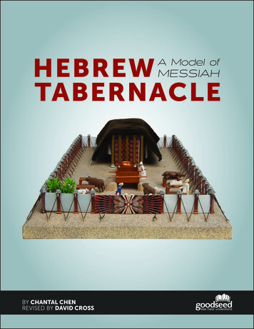 HEBREW A Model Of MESSIAH TABERNACLE